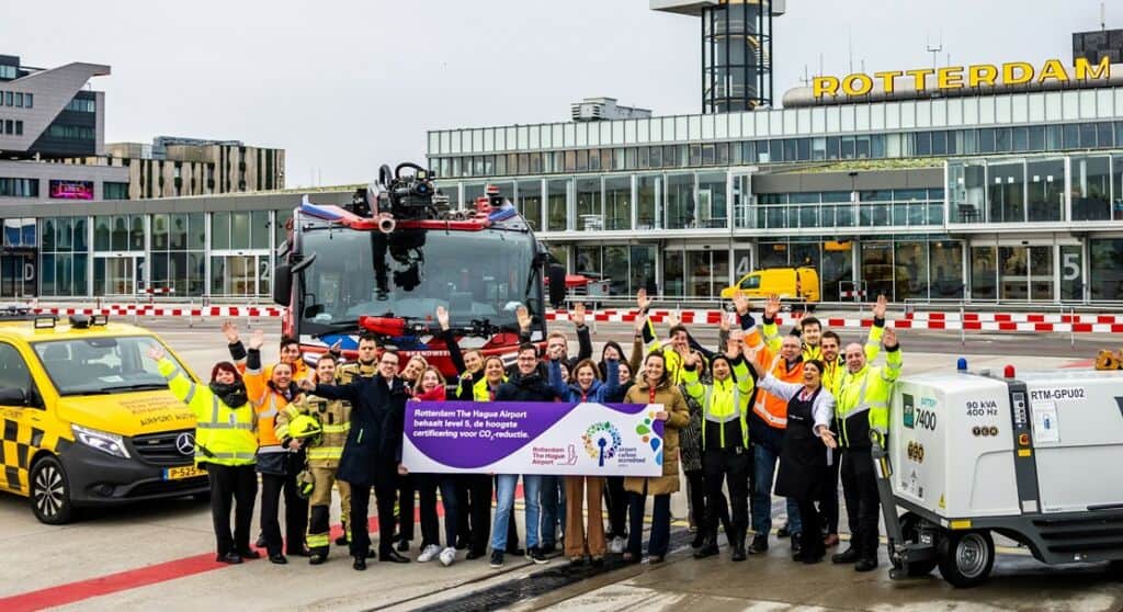 Rotterdam The Hague Airport behaalt de hoogste certificering voor CO₂-reductie